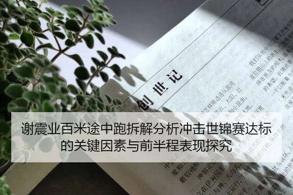 谢震业百米途中跑拆解分析冲击世锦赛达标的关键因素与前半程表现探究